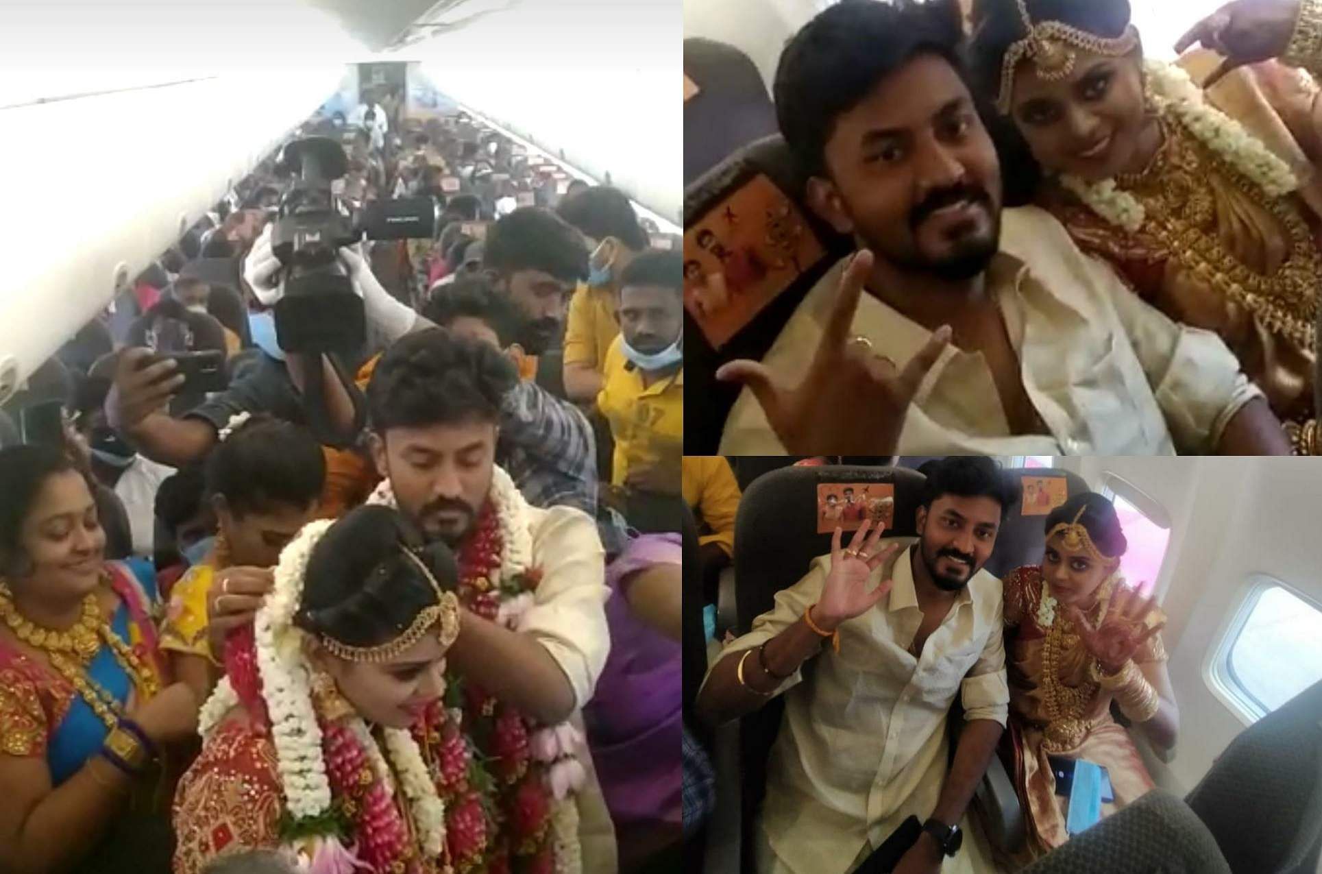 Индийская пара арендовала самолет, чтобы отпраздновать свадьбу без карантинных ограничений