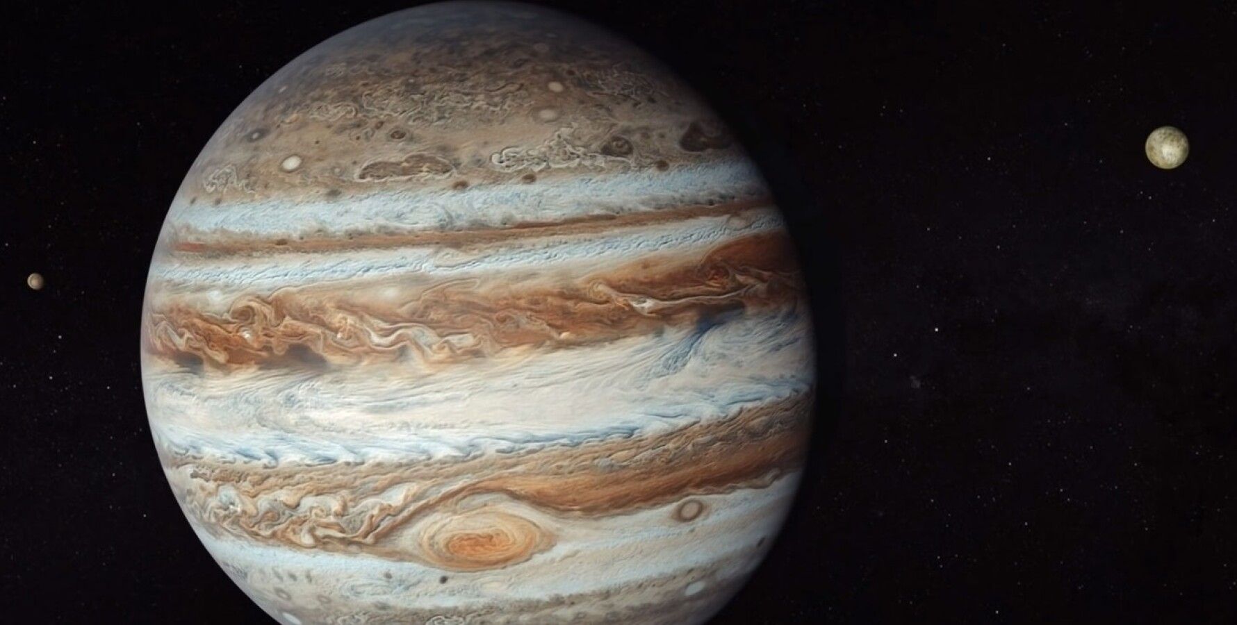 Путешествие к Юпитеру и Ганимеду. Видео, сделанное на основе данных аппарата «Юнона»