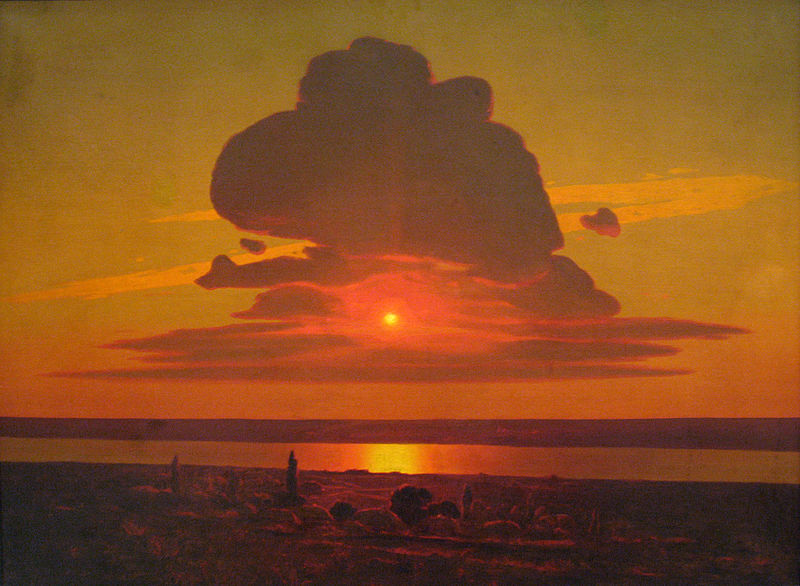 «Червоний захід сонця» Архипа Куїнджі, ескіз якого знаходився у музеї.