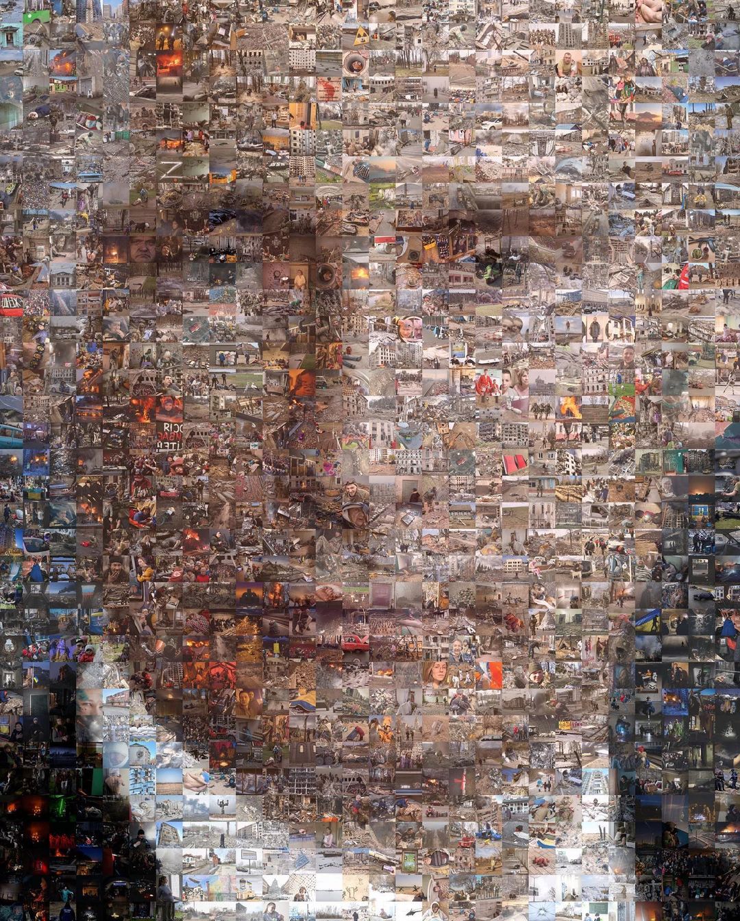 Білоруський фотограф створив портрет Путіна з 1500 фотографій війни в Україні