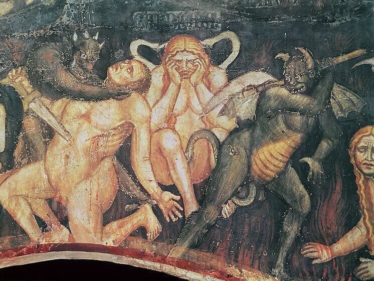 «Пекло, деталь хтивого» (1394) — Таддео ді Бартоло.