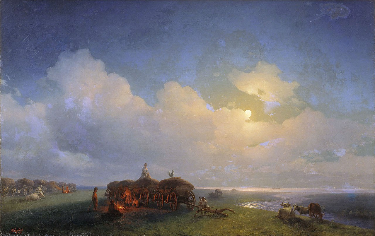 Зображення — Іван Айвазовський, Чумаки на відпочинку, 1885.